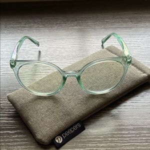 Peepers Women's Moonstone Blue Iridescent Reading Glasses - Lightweight +2.25